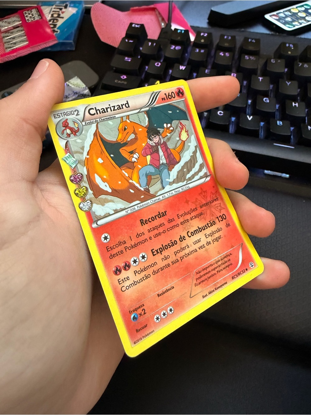 Charizard Card - Yellow/Orange
